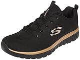 Skechers Damen Graceful Get Connected Sneakers, Schwarz, 38 EU