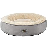 FEANDREA Hundebett, Katzenbett, Donut, Ø 60 cm, hellgrau PGW060G01