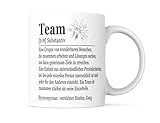 Kollegen Geschenk Tasse Team, Chef, Chefin, Lieblingskollegen, Mitarbeitergeschenke, Bürotasse, Kaffeetasse, Kaffeebecher, Motivation, Spruch, Definition