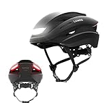 Lumos Ultra Smart-Helm | Fahrradhelm | Vorder- und Rücklicht (LED) | Blinker | Bremslichter | Bluetooth-Verbindung | Erwachsene: Herren, Damen (Charcoal Black, Größe: M-L)