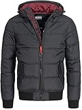 Indicode Herren Adrian ZA Steppjacke in Daunenjacken-Optik | Winterjacke Übergangsjacke Black XL