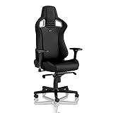 noblechairs Epic Gaming Stuhl - Bürostuhl - Schreibtischstuhl - Hybrid-Kunstleder - Inklusive Kissen - Black Edition