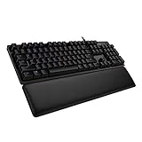 Logitech G513 mechanische Gaming-Tastatur, GX Red Linear Switches, RGB-Beleuchtung, USB-Durchschleife, Handballenauflage mit Memory Foam, Aluminium-Gehäuse, Deutsches QWERTZ-Layout - Carbon/Schwarz