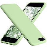 Vooii für iPhone 8 Plus Hülle, iPhone 7 Plus Hülle, Weiches Silikon Gel Rubber Bumper Case Mikrofaser Futter Hartschale Stoßfest Ganzkörper Schutzhülle Cover für iPhone 7 Plus /8 Plus - Matcha