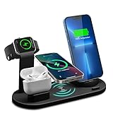 Kabelloses Ladegerät, 4 in 1 Wireless Charger Kompatibel mit Apple Phone, iWatch und Airpods, Schnelle Kabellose Ladestation für iPhone 8 Und über Neueste Serie von Mobiltelefonen