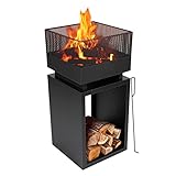 BBQ Collection Feuerkorb, Aluminium, Schwarz, One Size