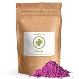 Acerola Pulver - 100 g - aus Acerola-Kirschen gewonnen - in bewährter Rohkostqualität - ideal für Smoothies und weitere Getränke - vegan & rein - glutenfrei, laktosefrei - OHNE Hilfs- u. Zusatzstoffe