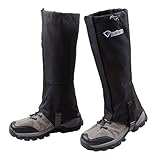 Azarxis Wandern Wasserdicht Gamaschen, Schnee Gaiters, Outdoor Gamaschen für Outdoor Klettern Damen und Herren (Schwarz, L)