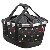 KLICKFix Unisex-Adult Bikebasket GT Fahrradkorb, Dots, Maße: 33 x 27 x 42 cm