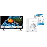 DYON D800169 Smart 43 XT 108 cm (43 inch) TV + TP-Link Tapo Smart WLAN Steckdose Tapo P110 mit Energieverbrauchskontrolle