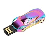 Elprico 128 64 32 GB Flash-Laufwerk, USB2.0 Cooler Sportwagen-Form-Memory-Stick, Mini-Metall-Sticks, Lustige Datenspeicherung, für PC-Laptop-Auto, Plug-and-Play(C32)