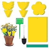 mafiti 40Pcs Gelbsticker Fliegenfänger, Nematoden Gegen Trauermücken Blattläuse Bekämpfen, für Topfpflanze, Minierfliegen, Fruchtfliegen,Mücken.../ Balkon, Garten,Innenraum Und Draußen