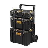 DEWALT TOUGHSYSTEM DS450 + DS300 + DS166, Multicolor, 2 Coffrets + Coffret sur Roulettes IP65