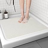 Duschmatte rutschfest,60 x 60cm Badewannenmatte mit Ablauflöchern schimmelresistent PVC Duscheinlage für sicheren Halt in der Dusche Massage Duschmatten