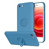 WePhone, Original Type Case mit Ring, kompatibel mit iPhone 7 Plus und iPhone 8 Plus, Qualitätssilikon TPU, mit Magnet, widerstandsfähig, in den Farben Schwarz, Rosa, Lila und Blau, Grün.