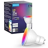 Aoycocr GU10 Smart Led Lampe Alexa Glühbirnen RGBCW, Wlan Smart Home Bluetooth Lampen, 50W warmweißes Licht, Musik dimmbar, Smart Life App, Kompatibel mit Amazon Alexa Echo Dot Google Home