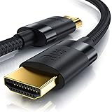 5m 8K HDMI Kabel 2.1-8K @ 60Hz - 4K @ 120Hz - 5m (Meter) - HDTV 7680 x 4320 - UHD II - HDMI 2.1 2.0a 2.0b - HDMI-Kabel Ethernet - HDR - ARC - kompatibel zu PS4 PS5 Xbox Xbox Series X - schwarz