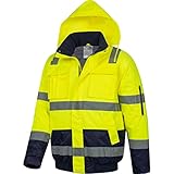 Safetytex Warnschutz Pilotjacke Arbeitsjacke Warnschutzjacke Pilotenjacke HI VIZ Thermo Jacke