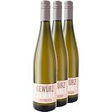 Nehrbaß - “Gewürztraminer 2019” - Weißwein trocken 3 x á 0,75 Liter - Qualitätswein - Vegan - Aus Deutschland (Rheinhessen) - mit Schraubverschluss