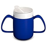 Ornamin 2-Henkel-Becher mit Trink-Trick 140 ml blau mit Schnabelaufsatz (Modell 815 + 806) / Spezial-Trinkhilfe, Tremor-Becher, Schnabelbecher… (blau)