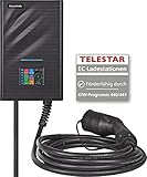 Telestar EC 311 S6-11 kW Smarte Wallbox/Ladestation für E-Autos mit 6m Kabel (Stecker Typ 2, Elektro Hybrid Auto, WLAN, Bluetooth, App Steuerung, KfW förderfähig, IP66)