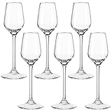 Leonardo Tivoli Digestif-Glas 6er Set, Schnaps-Glas mit gezogenem Stiel, spülmaschinenfeste Likör-Gläser, Höhe 19 cm, 10 cl, 020969