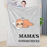 Shoppawhile Geschenke für Mama zum Geburtstag Muttertag Mama Geschenk Faultier Kuscheldecke Flauschig 51*59inch Mütter