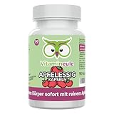 Apfelessig Kapseln - 500mg - hochdosiert - Qualität aus Deutschland - ohne Zusätze - laborgeprüft - vegan - naturbelassen - naturtrüb - für Diät & Abnehmen geeignet - Vitamineule®