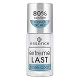 essence extreme LAST base coat, Unterlack, transparent, langanhaltend, gelig, matt, ohne Aceton, vegan, Mikroplastik Partikel frei (8ml)