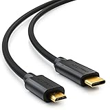 deleyCON 0,5m USB 2.0 Kabel - Stecker Typ C (USB 3.1 Gen2) auf Micro USB - Ladekabel Datenkabel für z.B. Smartphone Tablet Notebook Chromebook - Schwarz