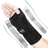 NEENCA Handgelenkstütze, Verstellbare Tag-Nacht-Handgelenkschiene mit Metallschiene-Stabilisator, Elastische Handgelenkbandage Entlastung für Karpaltunnel, Tendinitis, Arthritis, Schmerzen