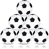 6 Stücke Tischfußball Bälle, 28 mm Mini Tischfußball Ersatz Bälle, Schwarz Weiß Tisch Fußball Kleiner Ersatz Tischkicker ​für Jugendliche Erwachsene Fußball Tisch Spiel Bedarf