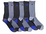 adidas Herren Athletic Crew Socken (6er-Pack) (weiß/grau/königsblau/rot) Schuhgröße 39-47