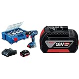 Bosch Professional 18V System Akku-Schlagbohrschrauber GSB 18V-28 (1x2.0Ah Akku, 1x 4.0 Ah Akku, Ladegerät GAL 18V-20, L-Case Pick&Click mit 100-teiligem Zubehör-Set) & 18V System Akku GBA 18V 4.0Ah