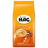 Café HAG Klassisch Mild Café Crema, 500g ganze Kaffeebohnen entkoffeiniert, Intensität 4/5, für den professionellen Gebrauch