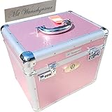 LiLa-Pferd IR Pferde Putzbox Shiny - Schminkkoffer XXL - pink mit Name