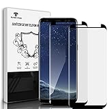 Three-Tree Schutzfolie für Panzerglas für Samsung Galaxy S8, 2 Stück 3D-Vollständige Abdeckung Folie Displayschutzfolie - 9H folie Anti-Bläschen HD für Samsung S8