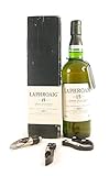 Bottling Laphroaig 15 Year Old Islay Single Malt Scotch Whisky 70cl 1990'S Bottling in einer Original, da zu 3 Weinaccessoires, 1 x 700ml