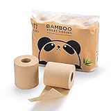 Zuzii 3-lagige Bambus Toilettenpapier,100% Bambus,hautfreundlich,umweltfreundlich| 60 Rollen(10er Pack x 6 Rollen)