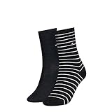 Tommy Hilfiger Damen Small Stripe Socks Socken, Schwarz, 39-42 EU