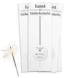 20x Wunderkerzen mit Karten inkl. personalisierte Sticker für die Hochzeit - Gastgeschenk Hochzeit Geburtstag Taufe Kommunion Hochzeitsdeko Jugendweihe Feier