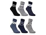 sockenkauf24 6 oder 12 Paar Damen THERMO Socken mit Innenfrottee Wintersocken Damensocken - D-27 (39-42, 6 Paar | Farbmix)