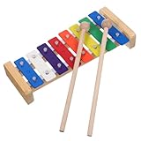 BRIGHTFUFU 8 Töniges Xylophon Für Musikinstrument Aus Mit Holzschlägeln Pädagogisches Musikspielzeug Zur Der Musikalischen Entwicklung Geschenkidee Für