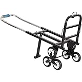 Queiting Professionelle Treppenwagen Klettertreppe 200kg 6 Rad Klapptreppe Sack LKW Verformbare Treppe Rostfreier Trolley Transportrahmen Treppen Transport Treppenlift