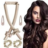 New Locken Ohne Hitze,Samt Heatless Curls Band Lockenwickler über Nacht mit Haarnadel Rutschfest Locken über Nacht DIY Heatless Hair Curler Set Haarband Locken über Nacht für Mittleres丨Langes Haar