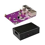 KIKAPA FüR Zero 2W auf 3B Brett USB HUB 100Mbps Ethernet Erweiterungs Platine mit Aluminiumlegierungs GehäUse B