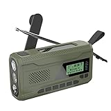 Bstepompre DAB/FM Bluetooth-Radio Notfallradio Eingebauter 4500-MAh- Tragbarer Solar-Handkurbel-RadioempfäNger Outdoor-Radio