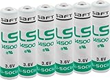 Saft LS 14500 3,6V Lithium 6er Pack, Weiß