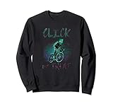 Click or Treat Rennrad Halloween Biker Spruch Klick-Pedal Sweatshirt