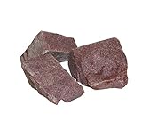 European Natural Stone Saunasteine Roter Quarz 20 kg - finnische Saunasteine - Saunagranit - Roter Quarzit - Größe 1: 5-10 cm